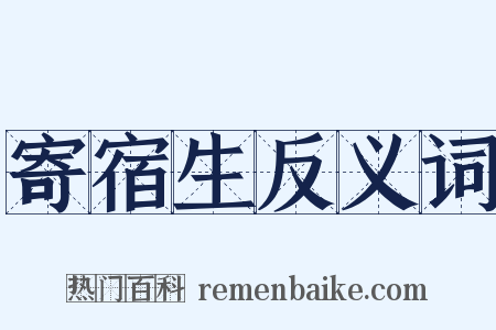 寄宿生反义词是什么意思的图片
